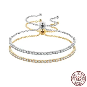 14K Gold Plated CZ Classic Tennis Bracelet (Gold | Sliver | Rose Gold)