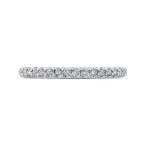 14K White Gold Round Diamond Wedding Band