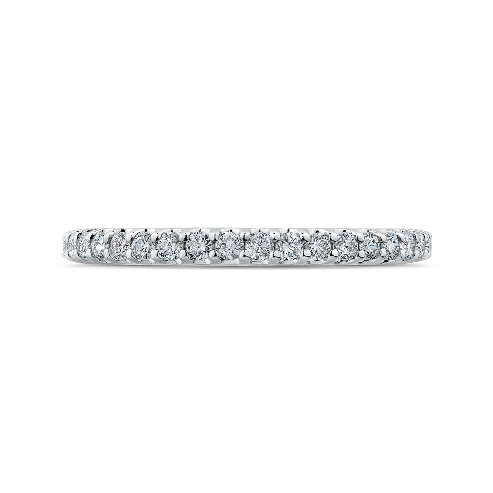 14K White Gold Round Diamond Wedding Band