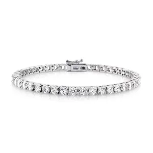 18k Gold Plated Silver Tennis Bracelet with CZ Crystals