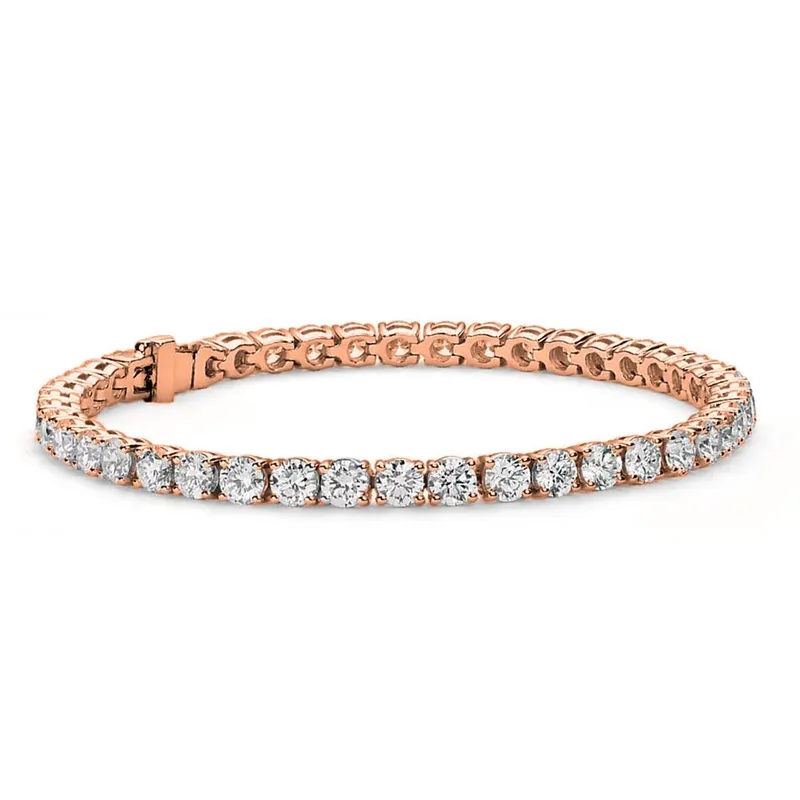 18k Gold Plated Silver Tennis Bracelet with CZ Crystals