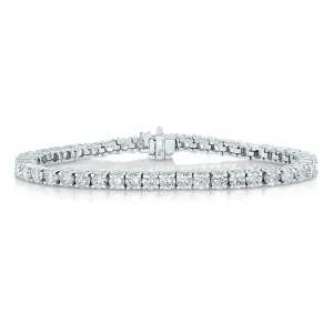 2 cttw Diamond Round Tennis Bracelets in 14K White Gold