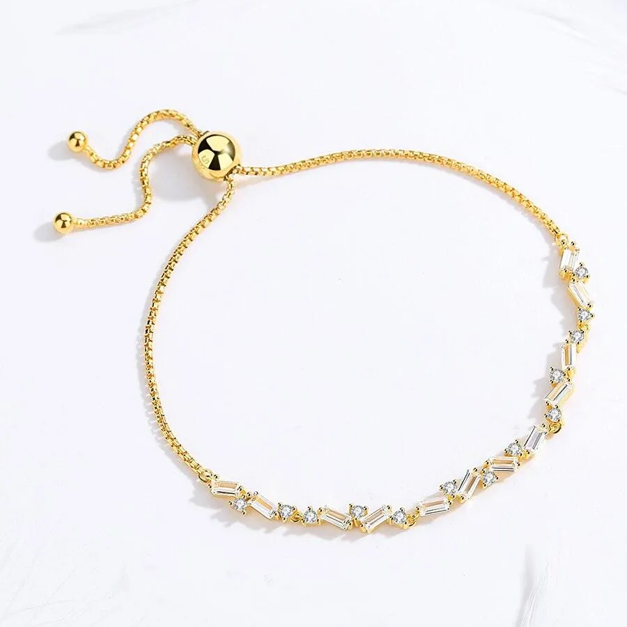 925 Silver Z Charm Tennis Bracelet