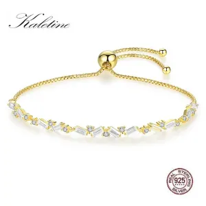 925 Silver Z Charm Tennis Bracelet