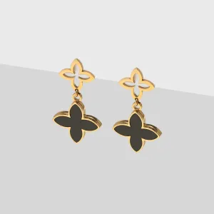 Black Alhambra Earrings