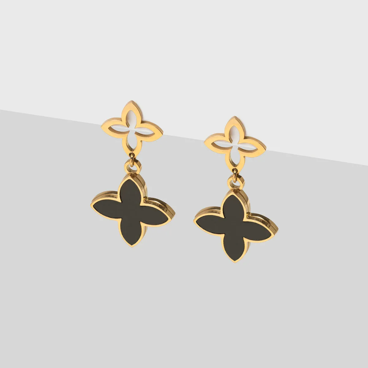 Black Alhambra Earrings