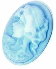 Cabochon - Resin - Cameo Lady Head Portrait - Oval - 1 piece