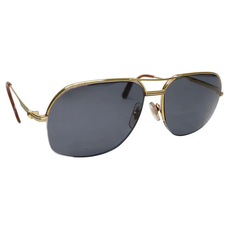 Cartier 1980s Orsay Aviator Sunglasses