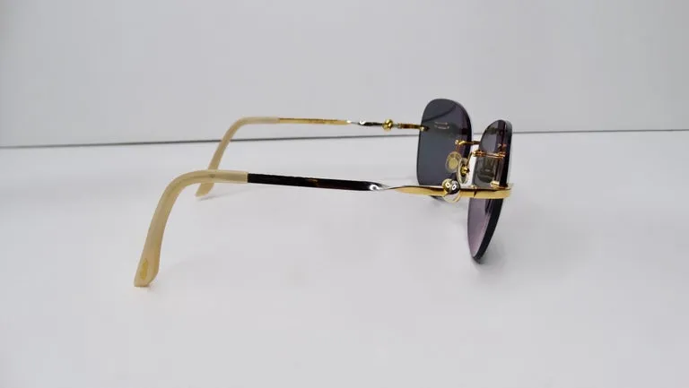 Cartier 1980s Rimless Sunglasses