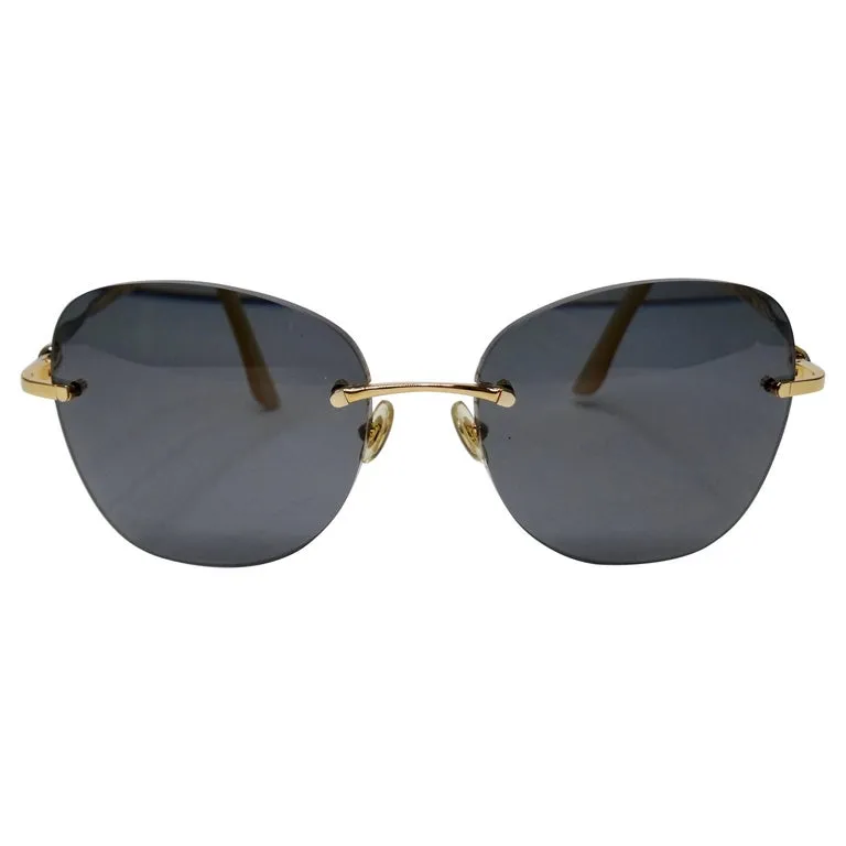 Cartier 1980s Rimless Sunglasses