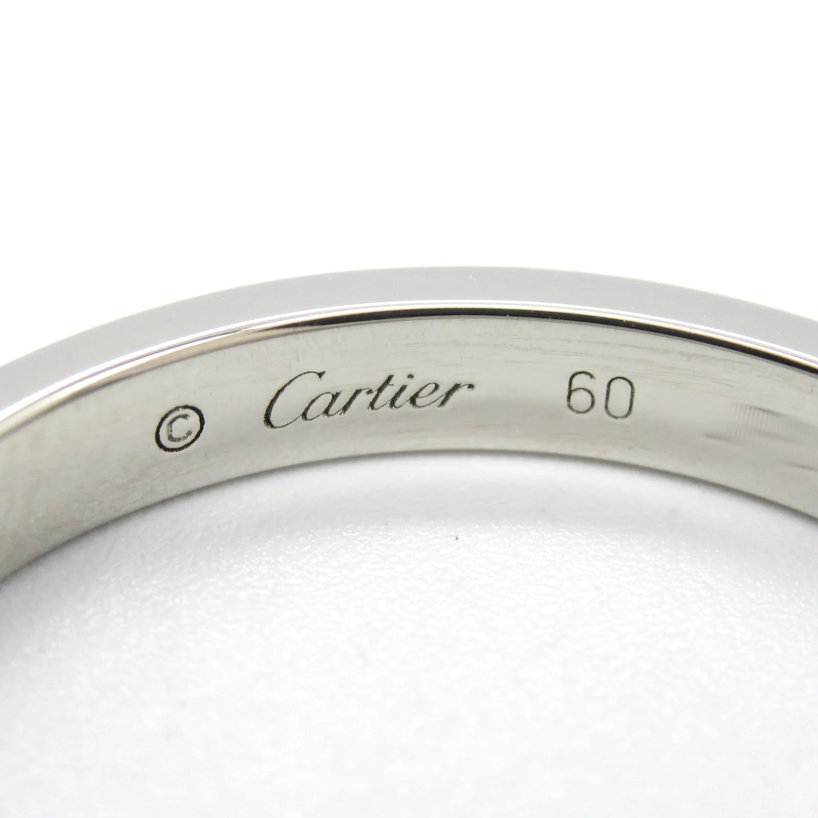 Cartier C de Cartier Wedding Ring Pt950 Platinum