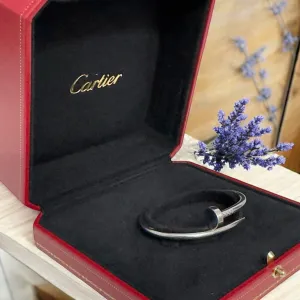 Cartier Classic Juste Un Clou Bracelet White Gold, JUC Size 15