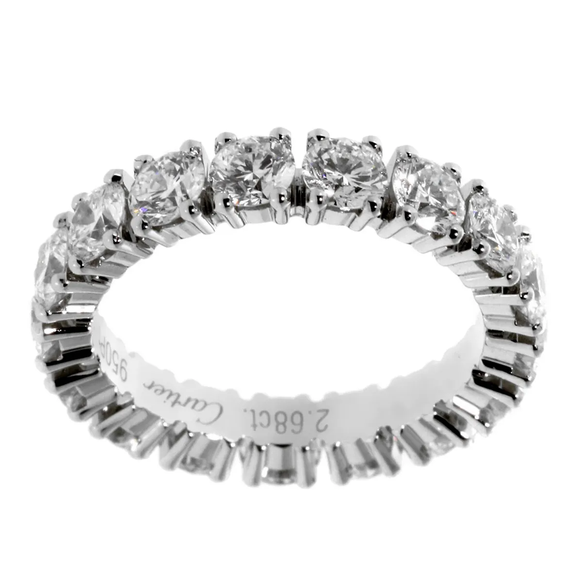 Cartier Diamond Eternity Platinum 2.68ct Ring