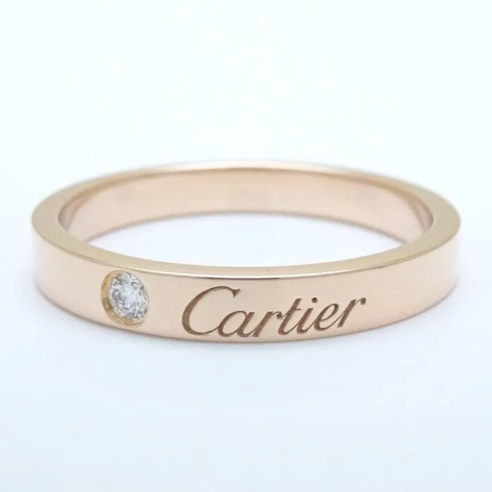 Cartier Engraved Ring C de Cartier Wedding 1P Diamond