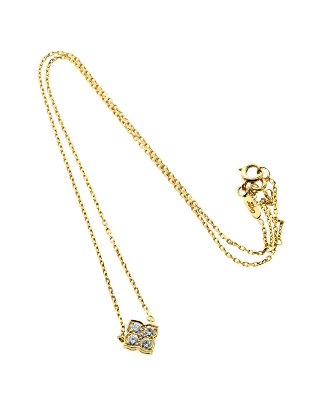 Cartier Flower Diamond Gold Necklace