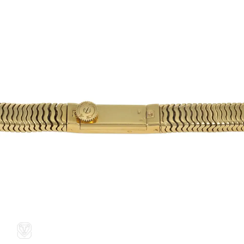 Cartier, France Retro gold box-chain watch bracelet