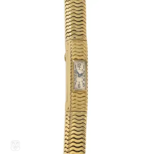 Cartier, France Retro gold box-chain watch bracelet