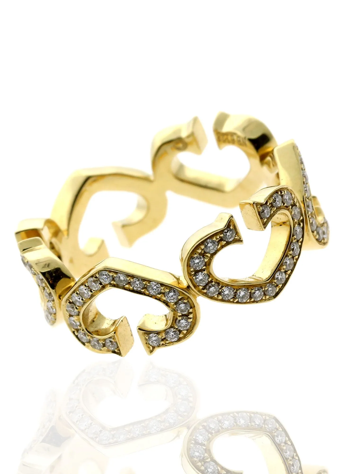 Cartier Heart Diamond Eternity Ring in 18k Yellow Gold