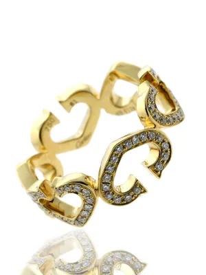 Cartier Heart Diamond Eternity Ring in 18k Yellow Gold