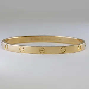 'Cartier' Love Bracelet in Yellow Gold | Cartier Sz 20