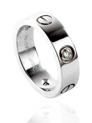 Cartier Love Diamond Ring in 18k in White Gold