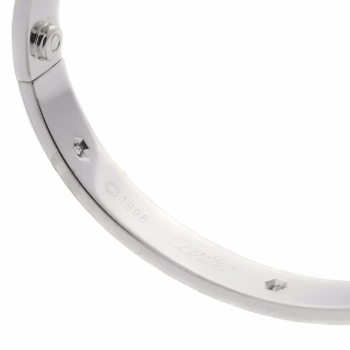 Cartier Love White Gold Diamond Bangle Bracelet