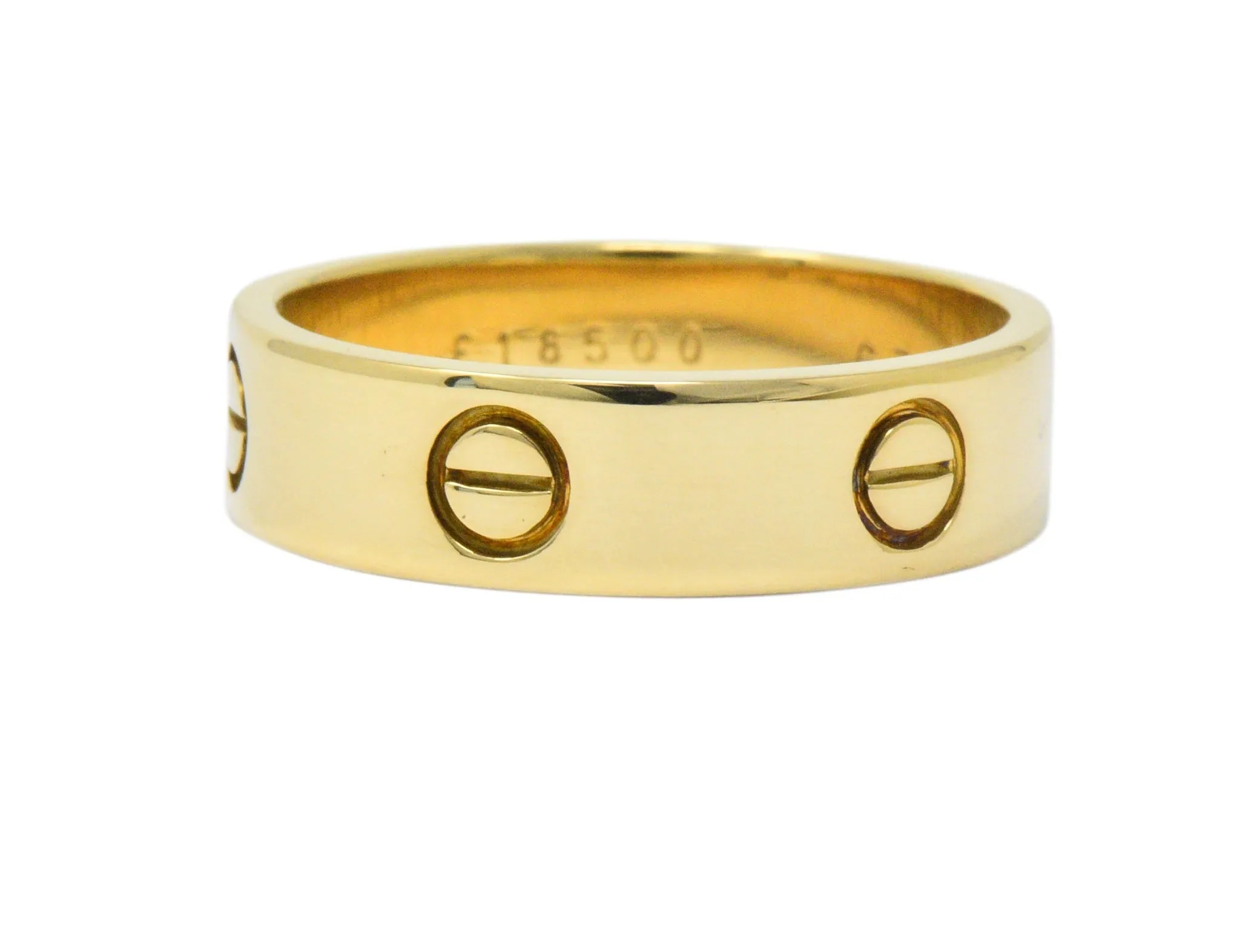 Cartier Men's 18 Karat Gold Love Collection Band Ring