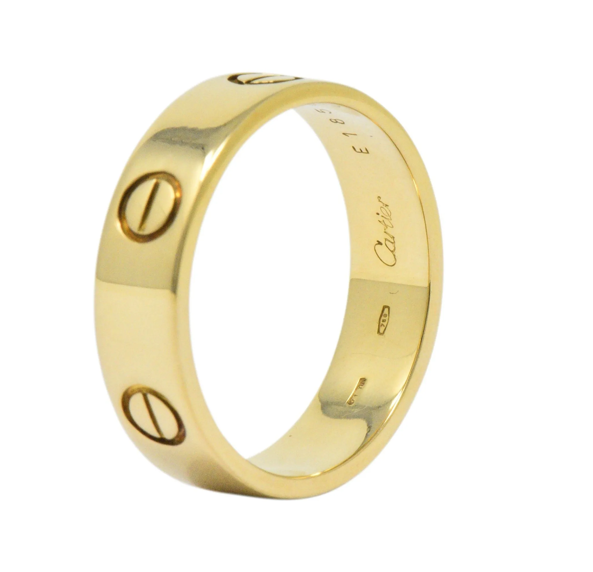 Cartier Men's 18 Karat Gold Love Collection Band Ring