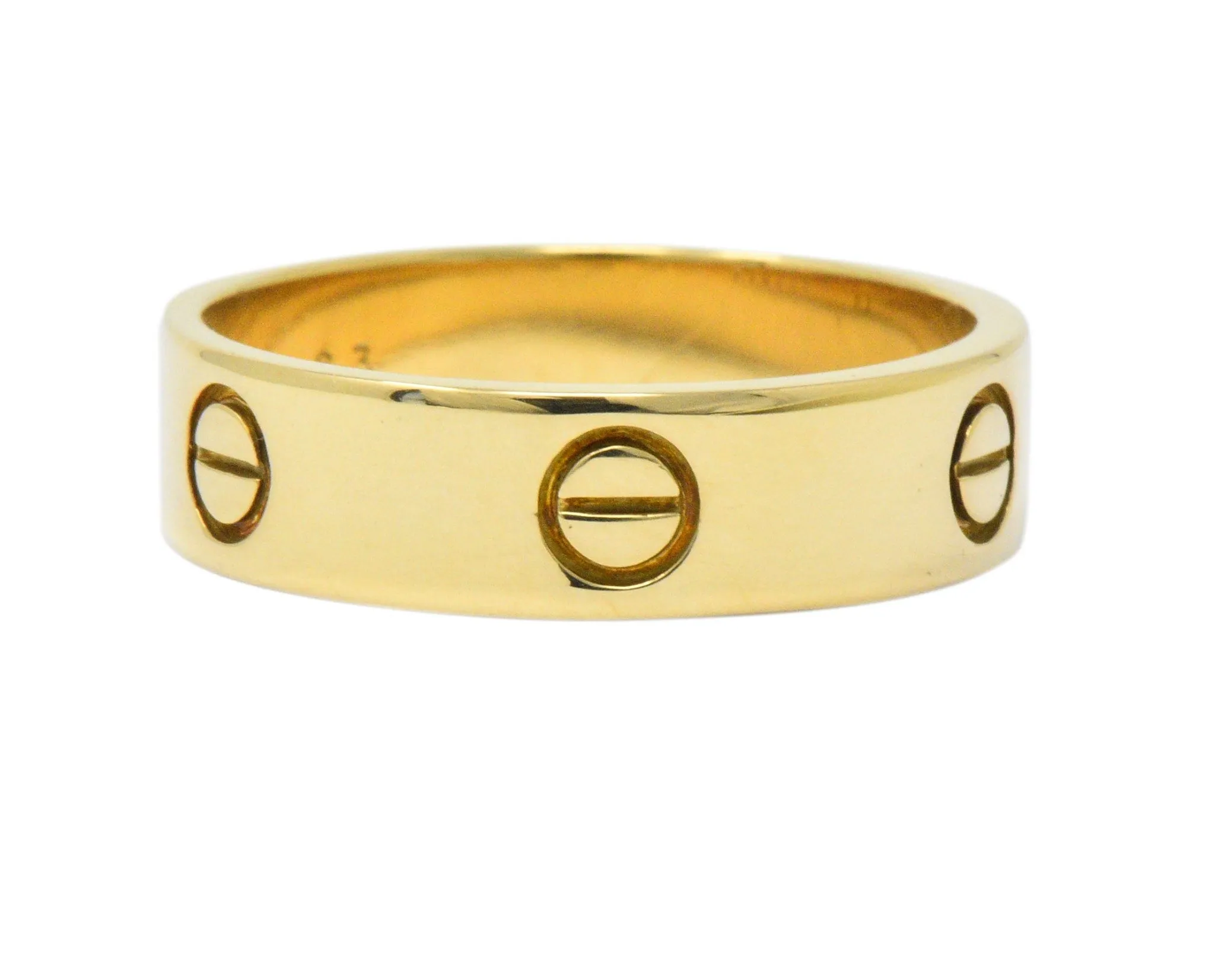 Cartier Men's 18 Karat Gold Love Collection Band Ring