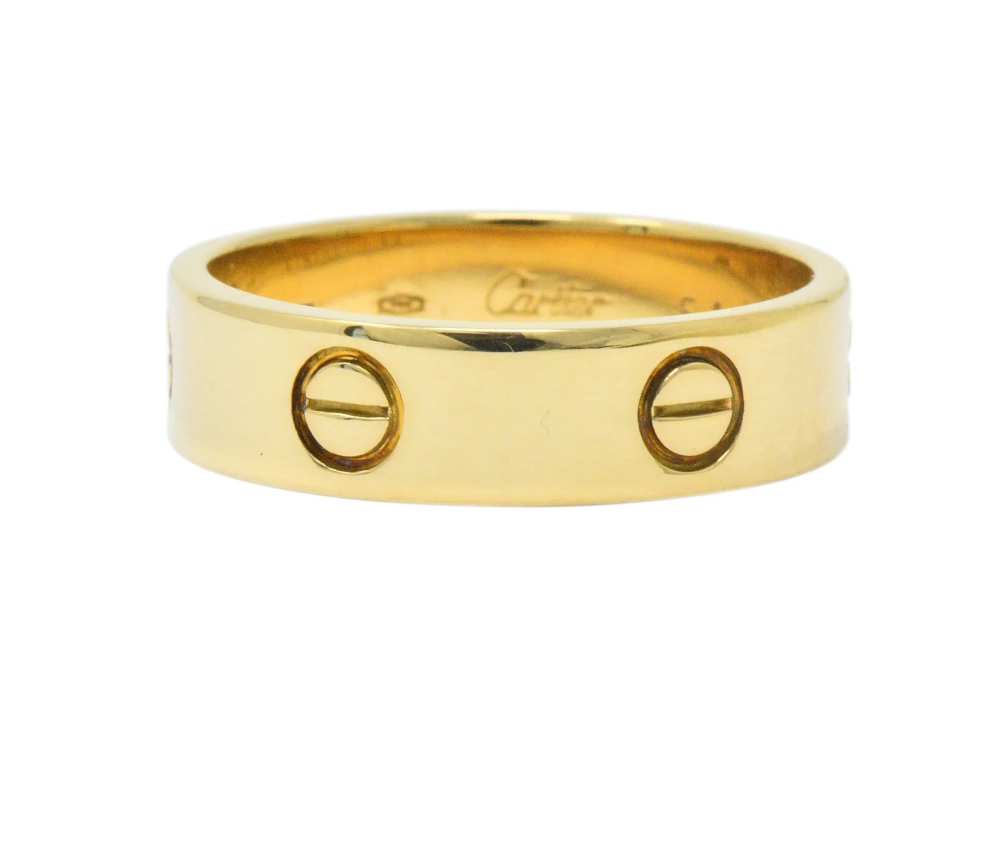 Cartier Men's 18 Karat Gold Love Collection Band Ring