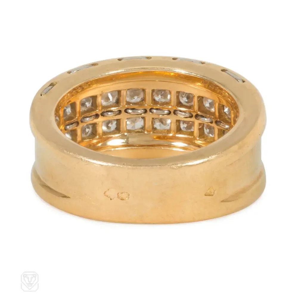 Cartier, Paris gold and diamond band ring