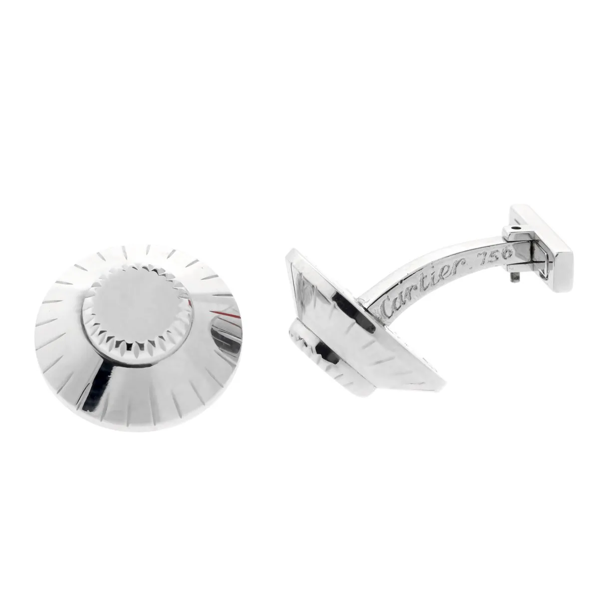 Cartier Safe Combination White Gold Cufflinks