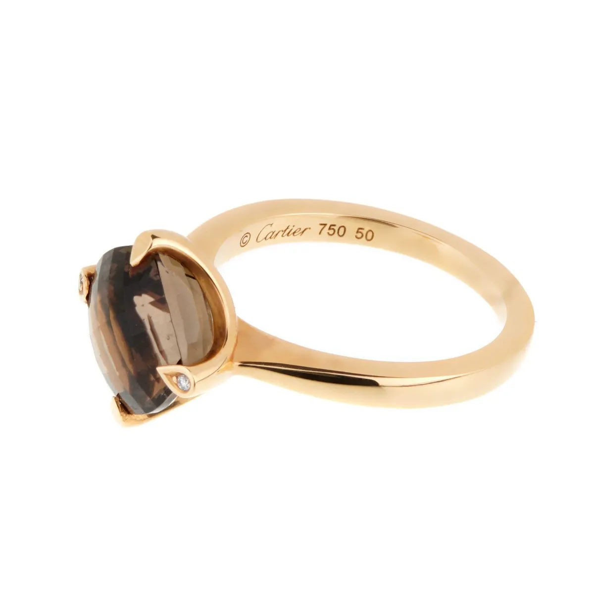 Cartier Smoky Quartz Diamond Cocktail Ring