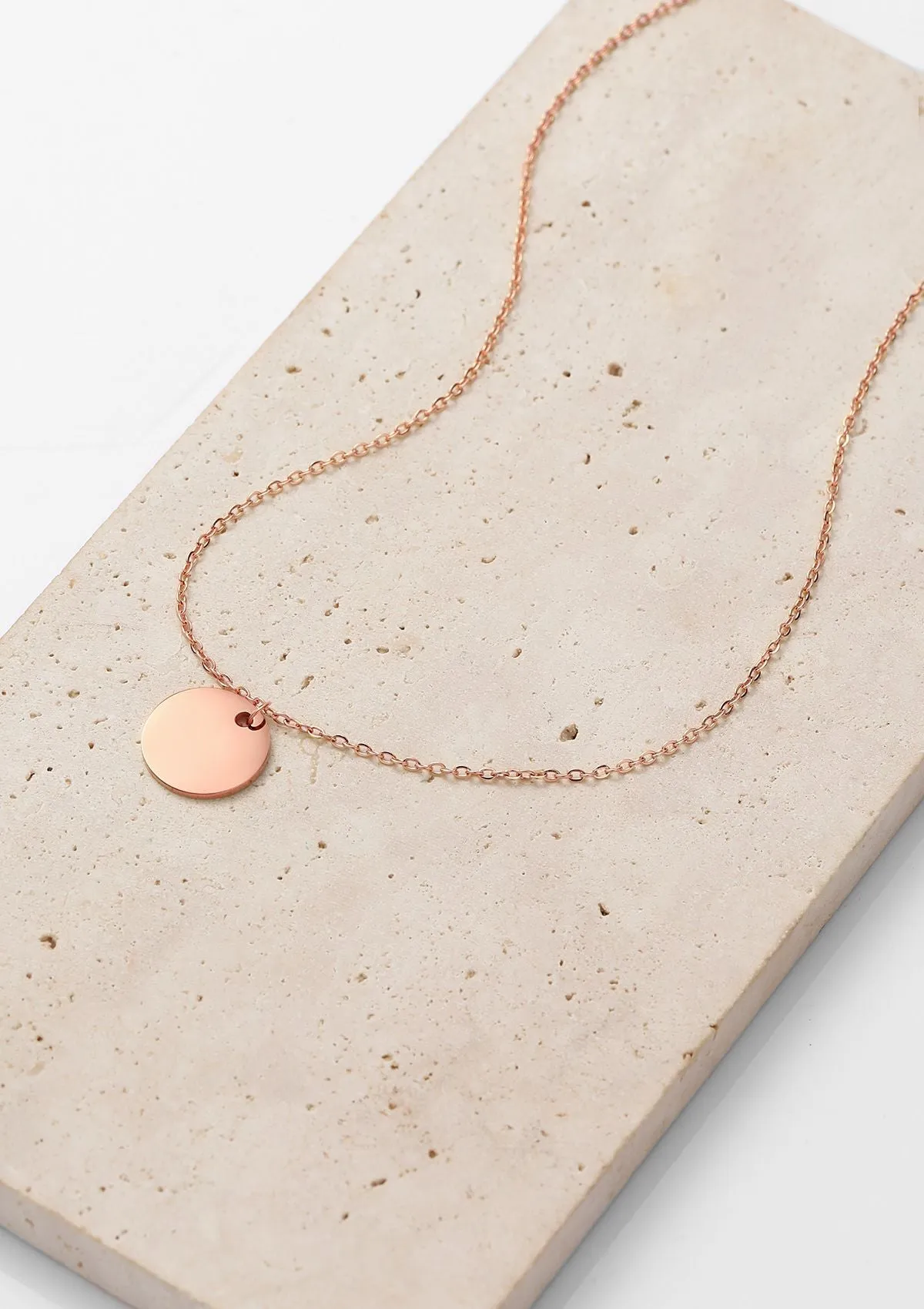 Circle Necklace Rose Gold