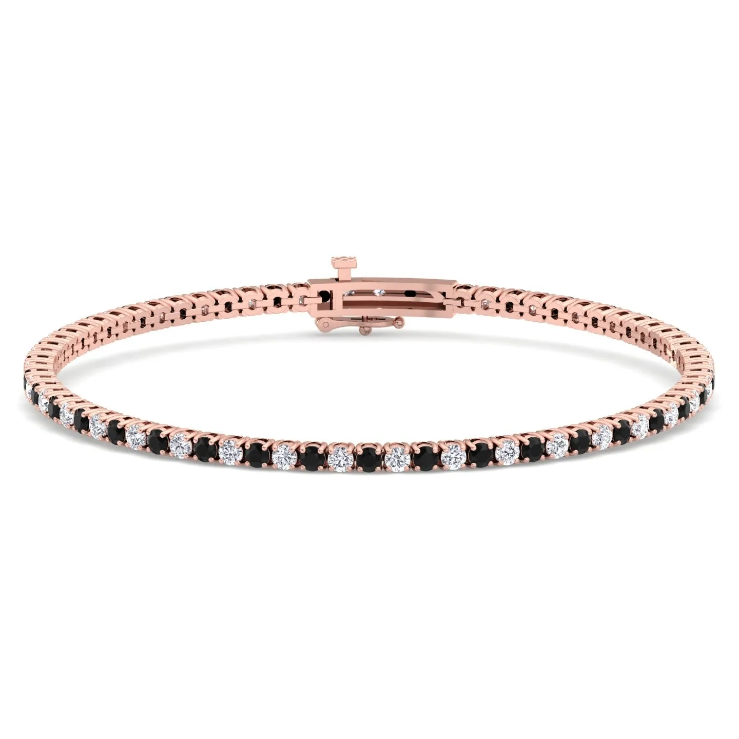 Claire - Natural Diamond & Sapphire Tennis Bracelet