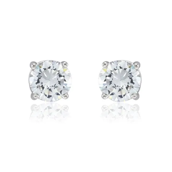 Classic 10MM CZ Stud Brass Earrings