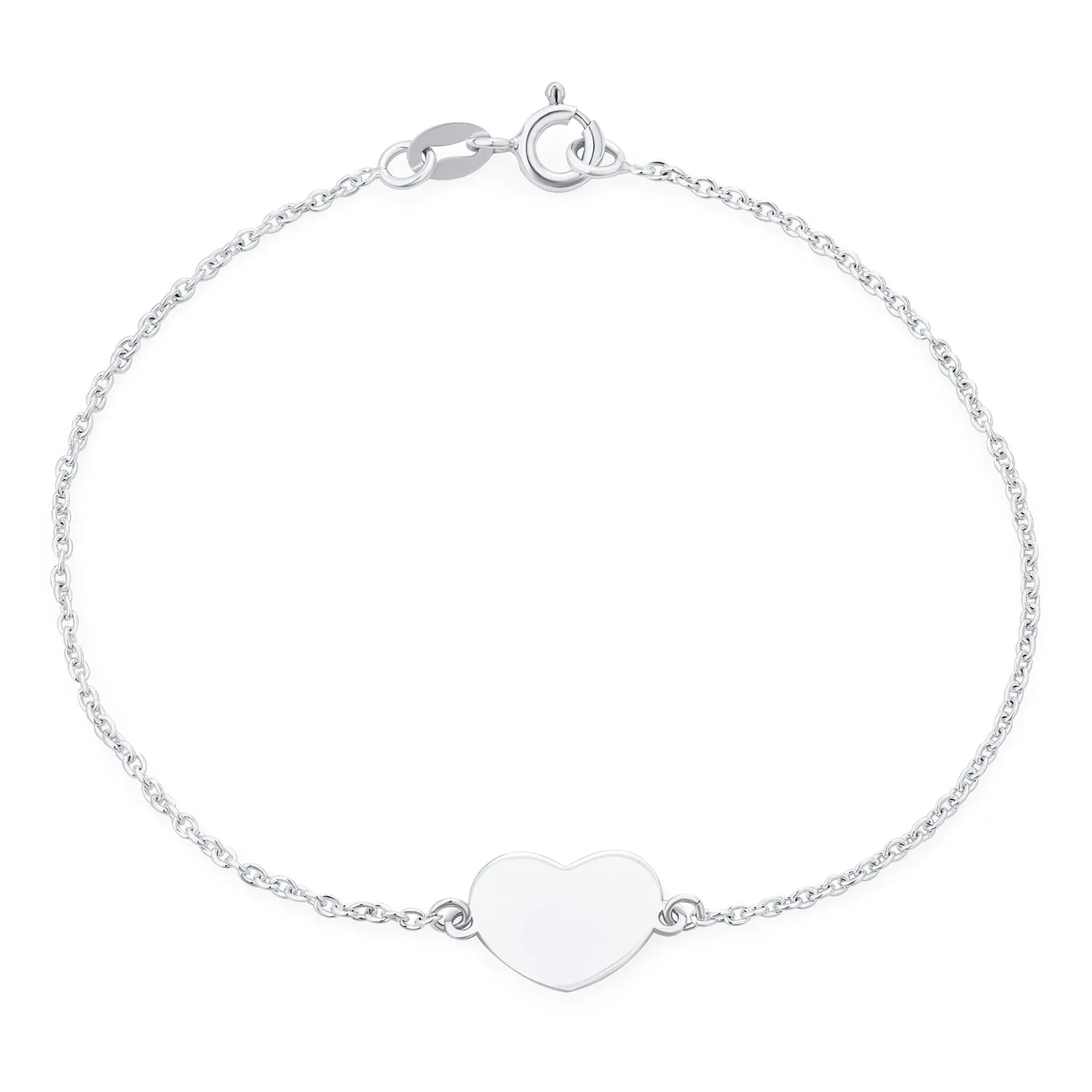 Dainty Charm Bracelet for Pet Lovers with Heart and Paw Print Sterling Silver