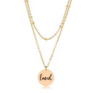 Delicate 18k Gold Loved Necklace