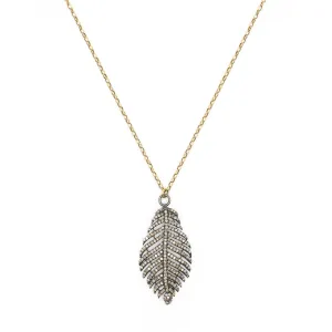 Diamond Feather Necklace