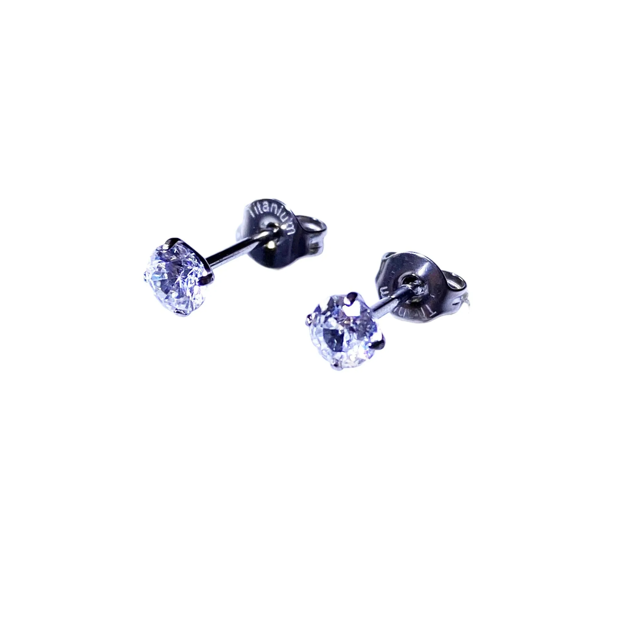 Diamond Gem Studs 4mm