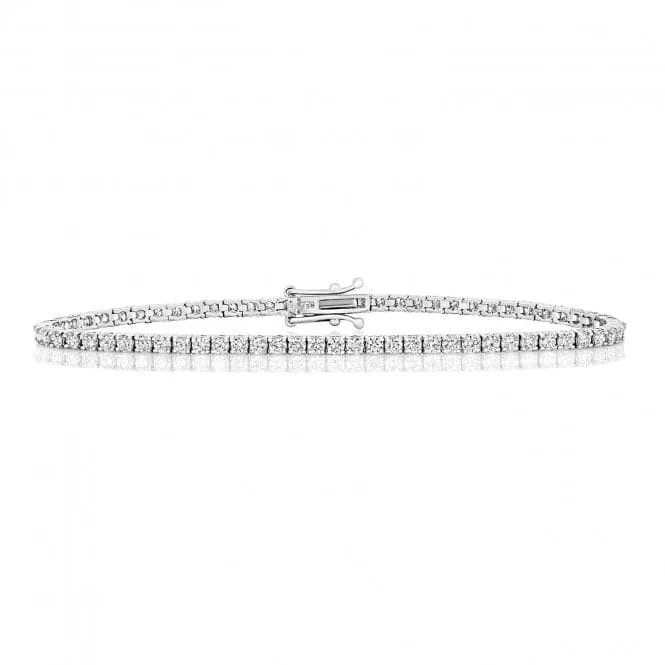 Diamond Jewellery 18ct Gold Tennis Bracelet BDQ711W/FG5