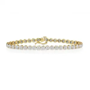 Diamond Jewellery 9ct Gold Diamond Tennis Bracelet BD022