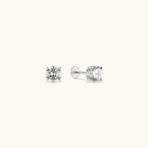 Diamond Stud Earring in Silver