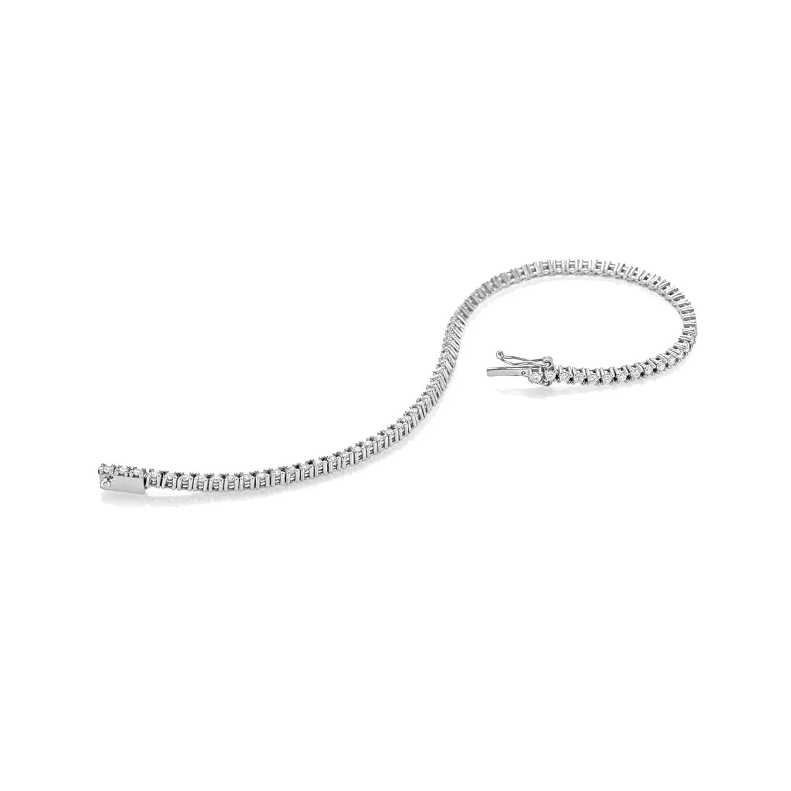 Diamond Tennis Bracelet (1.00 ct.) 1.7 mm 4-Prongs Setting in 14K Gold