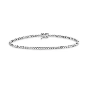 Diamond Tennis Bracelet (1.00 ct.) Buttercup Setting in 14K Gold