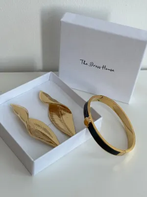 Dress House Gift Box 11 - Gold Earring Bracelet Set