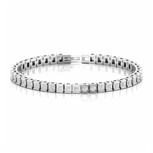 Elegant Silver Tennis Bracelet