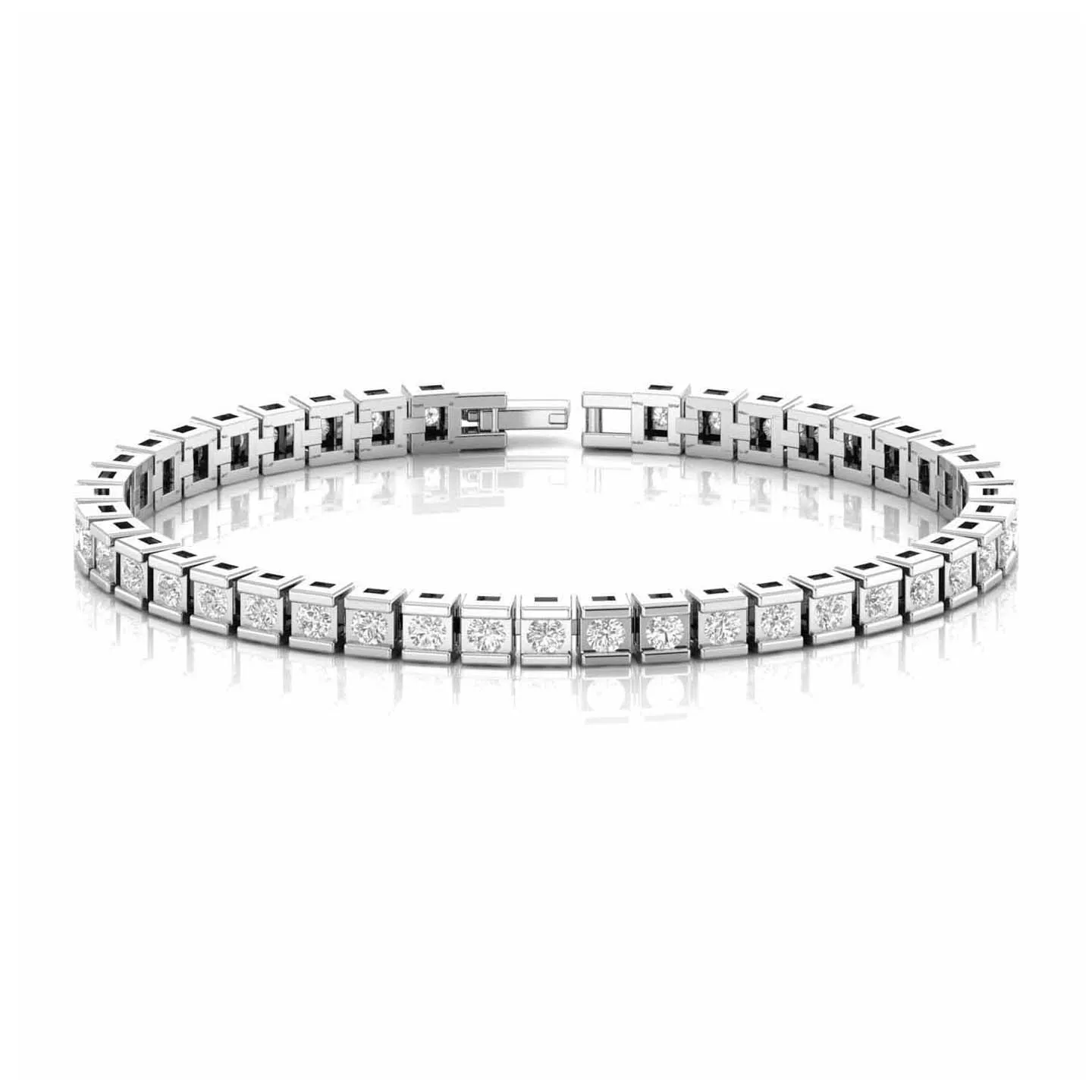 Elegant Silver Tennis Bracelet