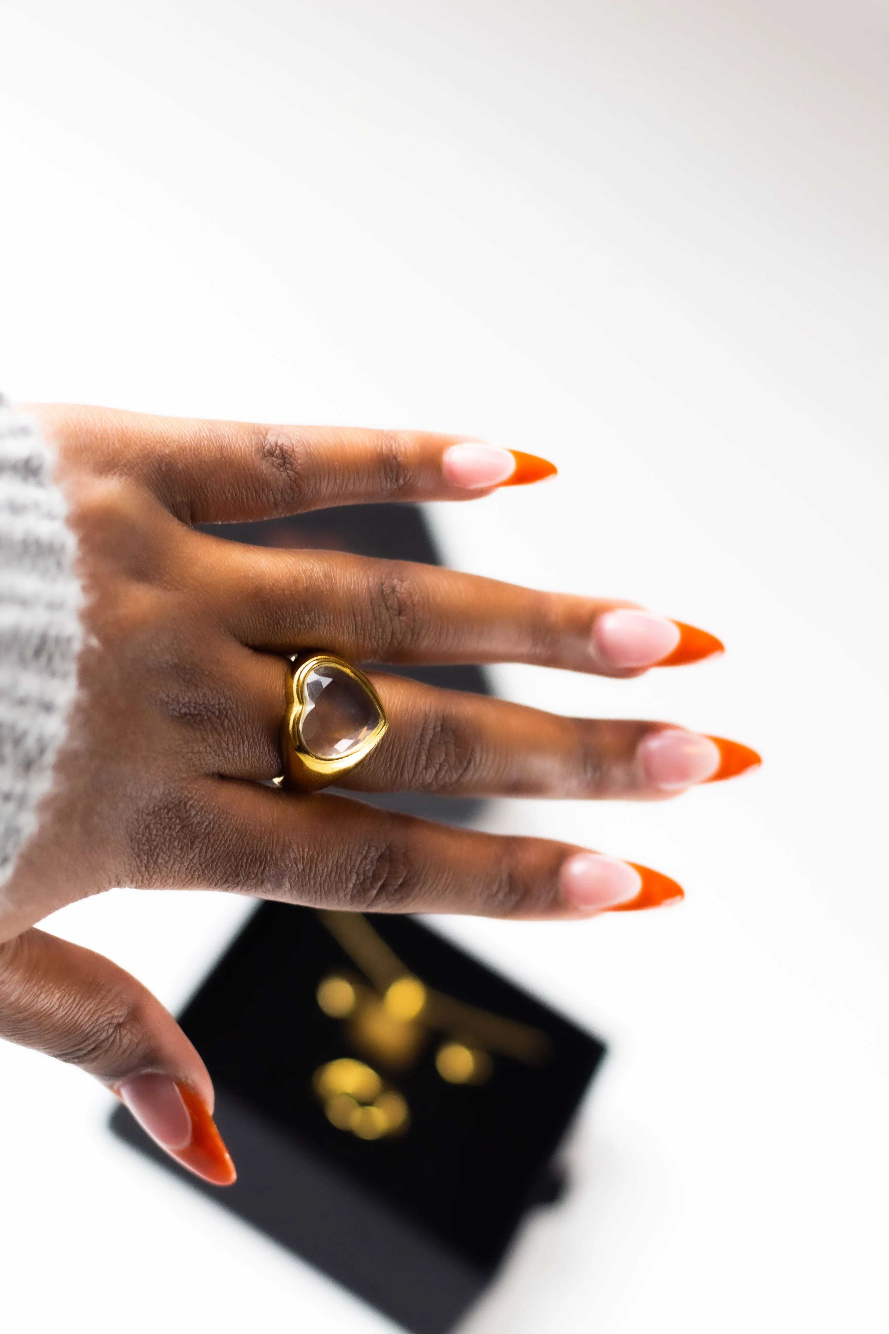 Ella White Gemstone Ring