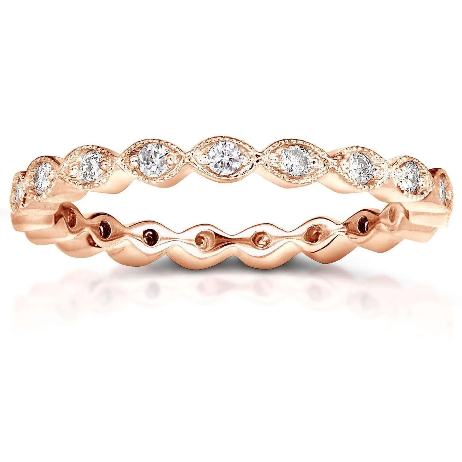 Eyelet Diamond Eternity Band